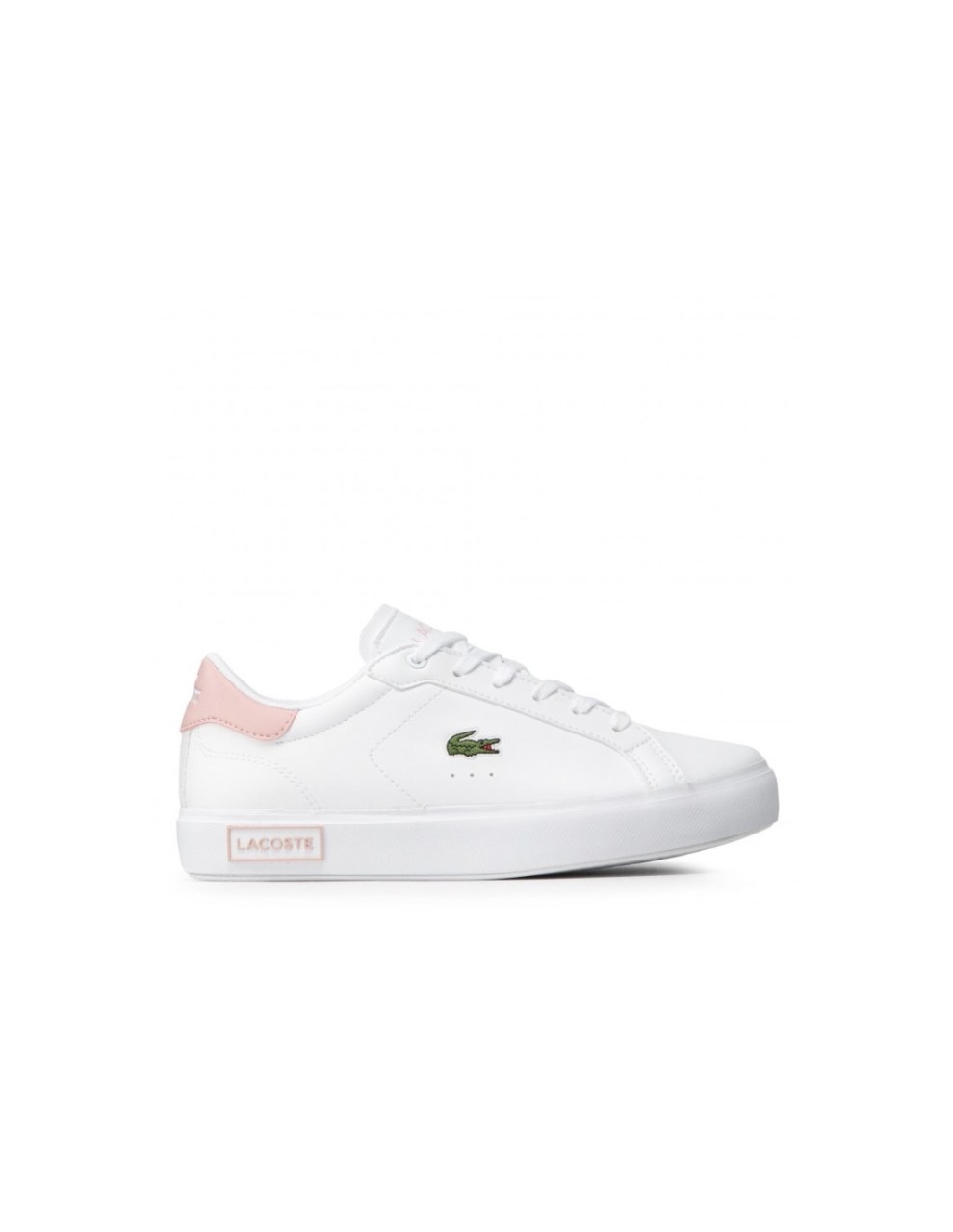 DEPORTIVO JUNIORS LACOSTE POWERCOURT SYNTHETIC SNEAKERS WHITE / LIGHT PINK