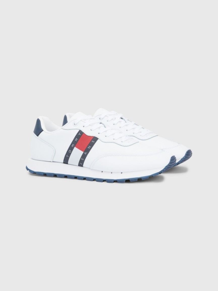 DEPORTIVO TOMMY JEANS LEATHER RUNNER ESS WHITE