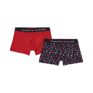 BOXER PACK 2 2P TRUNK PRINT PRIMARY RED/SCATTER STARS