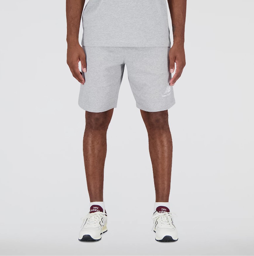 PANTALN CORTO ESSENTIALS STACKED LOGO FRENCH TERRY SHORT ATHLETIC GREY