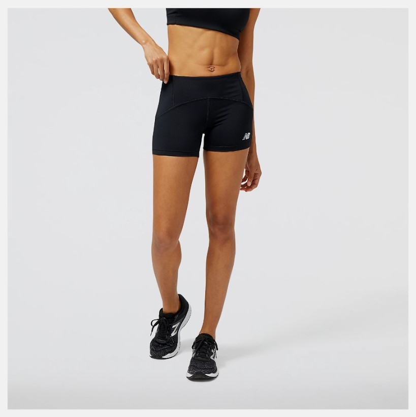 PANTALN CORTO ACCELERATE PACER 3.5 INCH FITTED SHORT BLACK